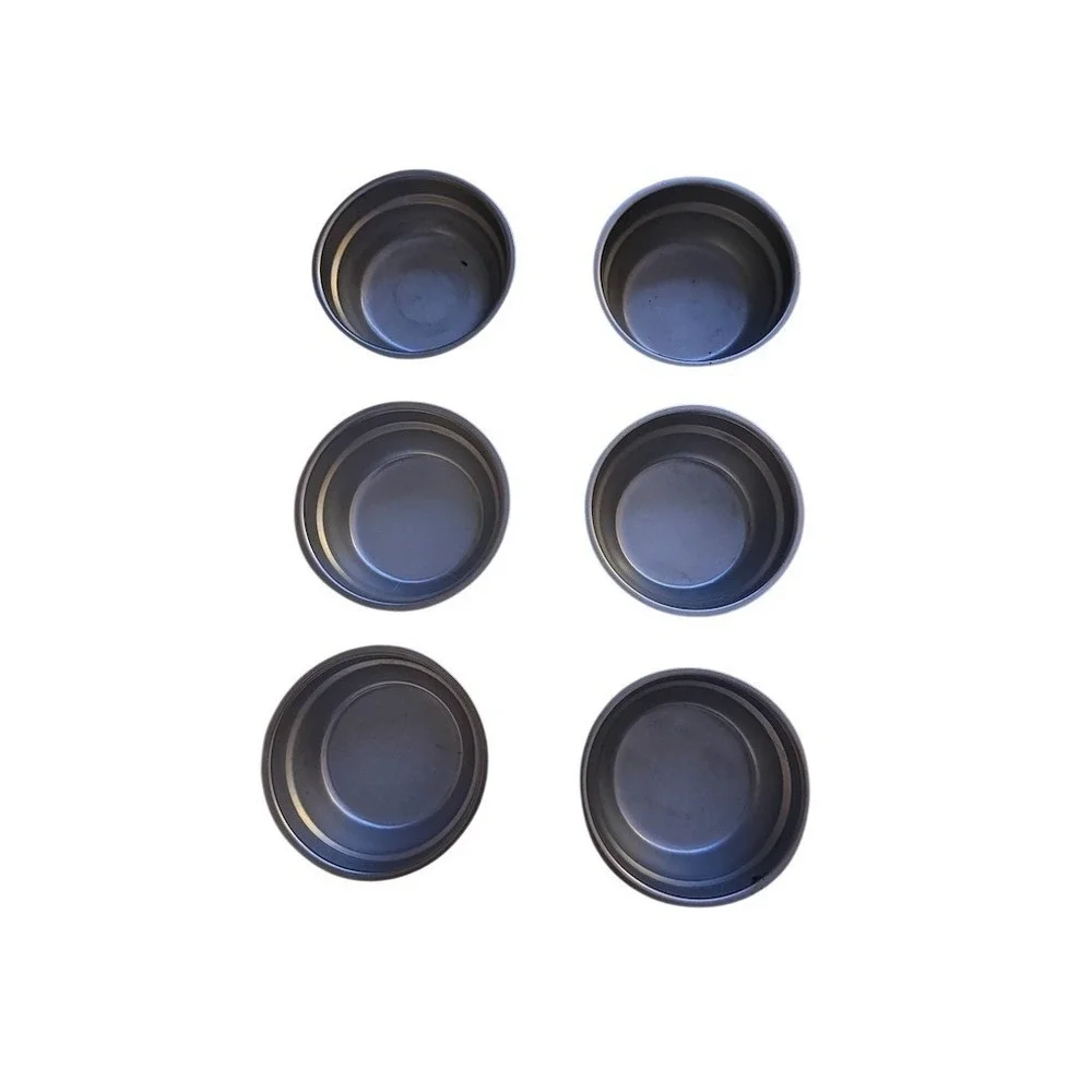 Lloyd Pans Set of 6 Round Ramekins Prep Cups Silver‎ 3.5 in Diameter stainless